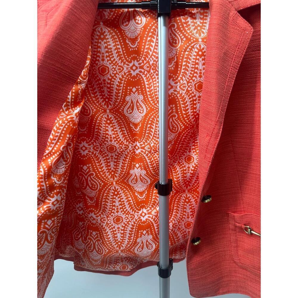 Talbots Red/Orange 3button Decorative Pocket Blaz… - image 3